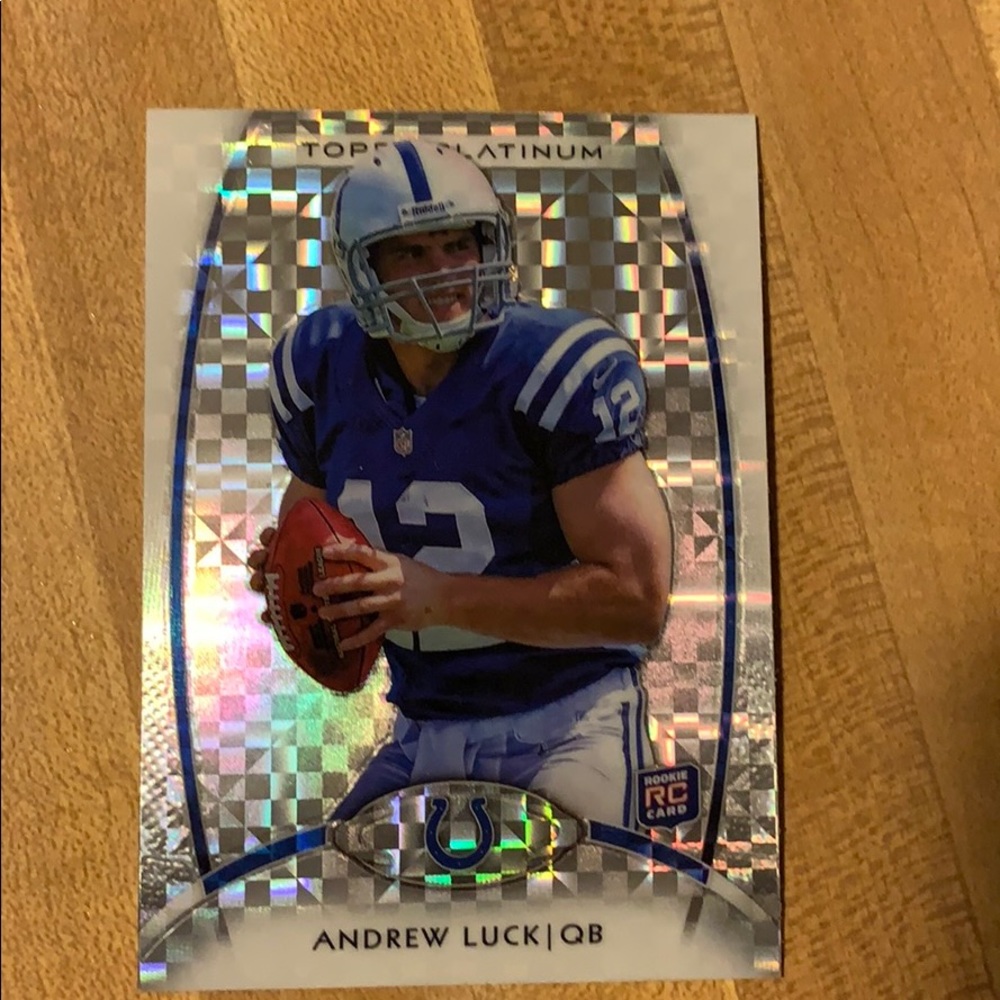 Topps Platinum Andrew Luck rookie refractor..